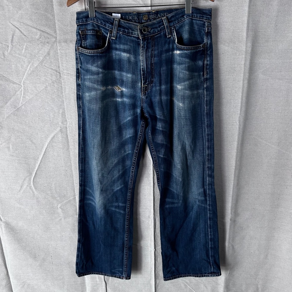 Lucky Brand 181 Jean Mens 33x30 Relaxed Straight Leg Blue Denim 100% Cotton